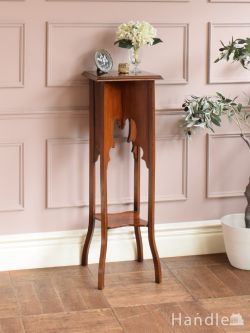 アンティーク家具 プランツスタンド アールデコスタイルの美しいアンティーク家具、マホガニー材のおしゃれなプランツスタンド