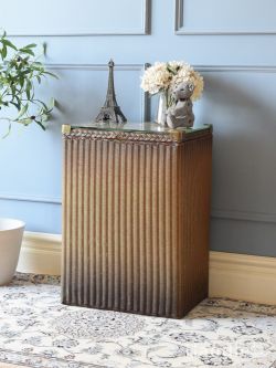 アンティーク家具 ブランケットボックス・収納ボックス イギリスから届いたアンティークのロイドルーム、ガラス天板が付いたランドリーボックス