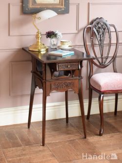 アンティーク家具 アンティークのテーブル 英国紳士のために造られたアンティークのテーブル、アールデコ様式のシガレットテーブル