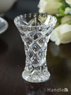 花瓶 フラワーベース アンティークプレスドグラスの通販 英から直接買付け 初心者でも安心 アンティーク家具ハンドル