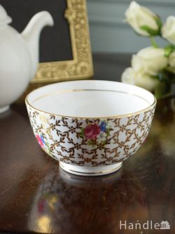 アンティーク雑貨 アンティーク食器 イギリスのアンティーク食器、金彩がキラキラ輝くClare（クレア）のシュガーボウル