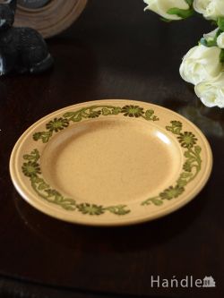 アンティーク雑貨 アンティーク食器 イギリスのおしゃれなアンティーク食器、大きなお花の模様のKiln Craft(キルンクラフト)のプレート