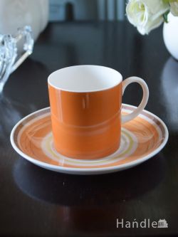 アンティーク雑貨 アンティーク食器 スージークーパー（Susie Cooper）のビンテージ食器、GAY STRIPES（ゲイストライプ） のカップ＆ソーサー