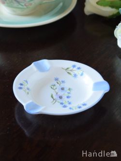 アンティーク雑貨 アンティーク食器 シェリー窯のおしゃれなアッシュトレイ、お花柄のアンティーク灰皿