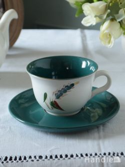 アンティーク雑貨 アンティーク食器 イギリスのおしゃれなビンテージ雑貨、デンビー社（DENBY）のGreen wheatのカップ＆ソーサー