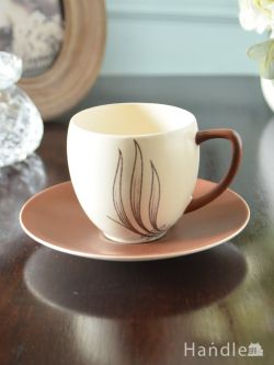 アンティーク雑貨 アンティーク食器 英国のアンティーク陶磁器、カールトンウェア（Carlton Ware）のWindsweptシリーズのカップ＆ソーサー