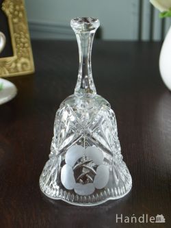 アンティーク雑貨 アンティーク 雑貨のガラス小物 アンティークのガラス雑貨、イギリスで見つけたプレスドグラスのディナーベル