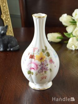 アンティーク雑貨 アンティーク食器 英国のアンティーク陶磁器、ロイヤルクラウンダービー（DERBY POSIES）ポジーシリーズの花器
