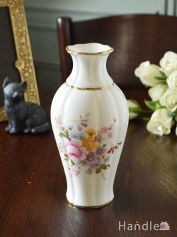 アンティーク雑貨 アンティーク食器 ロイヤルクラウンダービー（DERBY POSIES）ポジーシリーズの花器、英国のアンティーク陶磁器