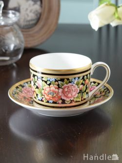 アンティーク雑貨 アンティーク食器 ウェッジウッド（WEDGWOOD）のビンテージ食器、Clio（クリオ）フルリムボーダーのカップ＆ソーサー