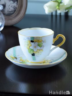 アンティーク雑貨 アンティーク食器 イギリスから届いたアンティークの食器、GLADSTONE CHINAのカップ＆ソーサー