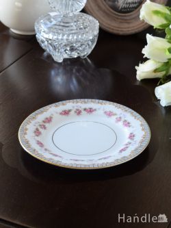 アンティーク雑貨 アンティーク食器 オールドノリタケの美しい陶磁器、ミニ薔薇が可愛いアンティークケーキプレート