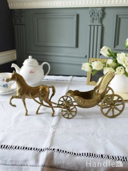 アンティーク雑貨  アンティークの真鍮雑貨、イギリスで見つけた馬車のブラスオブジェ