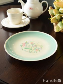 アンティーク雑貨 アンティーク食器 スージークーパー（Susie Cooper）のビンテージ食器、ドレスデンスプレイのプレート