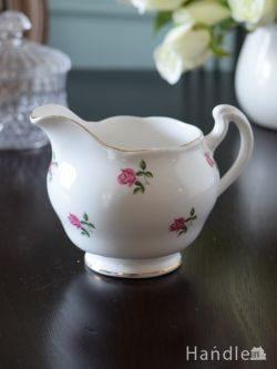 アンティーク雑貨 アンティーク食器 Colclough (コルクラフ)のアンティーク食器、可愛いミニバラのミルクピッチャー
