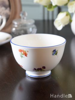 アンティーク雑貨 アンティーク食器 イギリスのアンティーク陶磁器、小さな花柄が可愛いロイヤルグラフトン（Royal Grafton）シュガーボウル