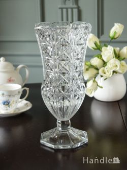 アンティーク雑貨 フラワーベース・花瓶アンティーク アンティークのガラス雑貨、イギリスで見つけた煌びやかなアンティークガラスのフラワーベース