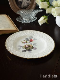 アンティーク雑貨 アンティーク食器 英国のアンティーク食器、ドラマティックに描かれたバラの模様が美しいアルフレッドミーキンのプレート