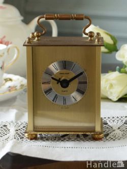 アンティーク雑貨 その他アンティーク雑貨 アンティークの時計、ゴールドの持ち手付きクォーツのTable Clock（Angelique Quartz）