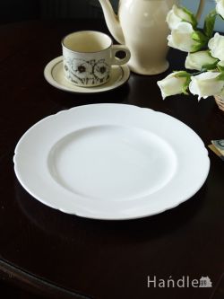 シェリー窯のアンティークプレート、真っ白なshelleyのお皿