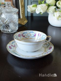 アンティーク雑貨 アンティーク食器 フランスリモージュのアンティーク食器、Limoges B & Co Franceのカップ＆ソーサー