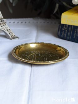 アンティーク雑貨 アンティーク食器 イギリスから届いたアンティークのプレート、真鍮製のおしゃれなお皿