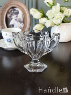 アンティーク雑貨 フラワーベース・花瓶アンティーク アンティークのガラス食器、イギリスから届いたプレスドグラスのセロリベース