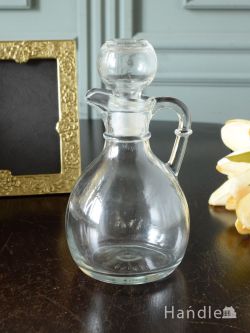 アンティーク雑貨 アンティークビン・香水瓶 アンティークのガラスのおしゃれなボトル、イギリスで見つけたアンティークガラスのオイルボトル