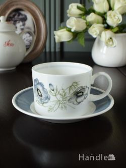 アンティーク雑貨 アンティーク食器 スージークーパー（Susie Cooper）のビンテージ食器、グレンミストのカップ＆ソーサー 
