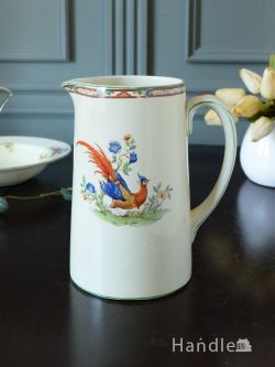 アンティーク雑貨 アンティーク食器 英国アンティークのフラワージャグ、John Steventon＆Sons（ロイヤルベントンウェア）のジャグ