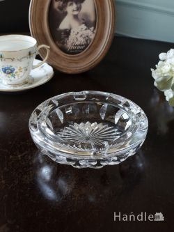 アンティーク雑貨 トレイアンティーク イギリスで見つけたアンティークガラスの灰皿、プレスドグラスのアンティーク雑貨