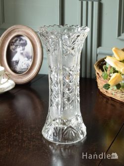 アンティーク雑貨 フラワーベース・花瓶アンティーク アンティークガラスのおしゃれな花瓶、イギリスで見つけた輝きが美しいフラワーベース