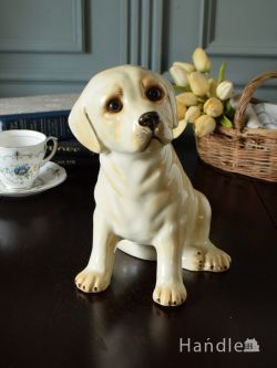 アンティーク雑貨  イギリスで見つけたJUST CATS & COの犬のオブジェ、子犬のオーナメント