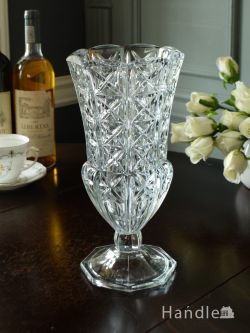 アンティーク雑貨 フラワーベース・花瓶アンティーク アンティークガラスの花びん、イギリスで見つけたおしゃれなフラワーベース