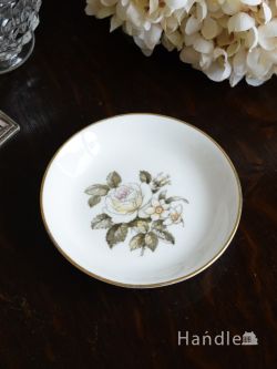 アンティーク雑貨 アンティーク食器 英国で見つけたロイヤルウースター、上品なお花の模様が可愛いアンティークプレート