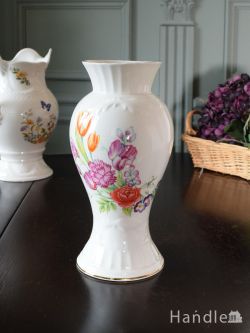 アンティーク雑貨 フラワーベース・花瓶アンティーク イギリスから届いたエインズレイの花器、おしゃれなアンティークフラワーベース
