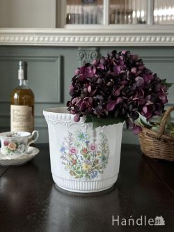 アンティーク雑貨 フラワーベース・花瓶アンティーク イギリスから届いたエインズレイの花器、wild tudor（ワイルドチューダー）のアンティークプラントポット