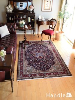 ビンテージのサルーク（Saroogh）の鉄の絨毯、とっても美しいペルシャ絨毯