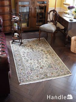 アンティーク雑貨 トライバルラグ・トルコ絨毯 1970～80年のArdakanアルダカンのカーペット、白いビンテージペルシャ絨毯