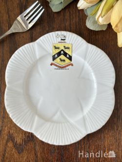 アンティーク雑貨 アンティーク食器 シェリーDaintyシェイプのケーキプレート、英国アンティークのクレストチャイナ