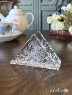 アンティーク雑貨 アンティーク食器 アンティークガラスのナフキンスタンド、イギリスから届いたおしゃれなアンティーク雑貨