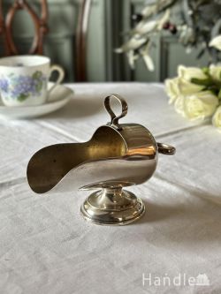 アンティーク雑貨 アンティーク食器 英国から届いたアンティークのシュガーポット、シルバープレートのシュガースカットル