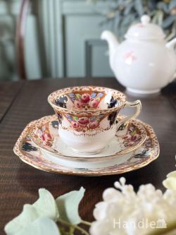 英国ダイヤモンドチャイナ（DIAMOND CHINA）、アンティーク伊万里のトリオ(m-9455-z)