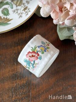 アンティーク雑貨 アンティーク食器 コールポート(COALPORT)のMING ROSEシリーズ、英国ビンテージボーンチャイナのナフキンリング
