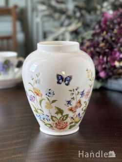 アンティーク雑貨 アンティーク花瓶 英国アンティークのエインズレイの花びん、コテージガーデン（COTTAGE GARDEN）のフラワーベース