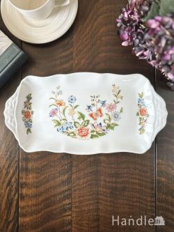 アンティーク雑貨 アンティーク食器 エインズレイのおしゃれなサンドイッチプレート、COTTAGE GARDEN（コテージガーデン）のビンテージプレート