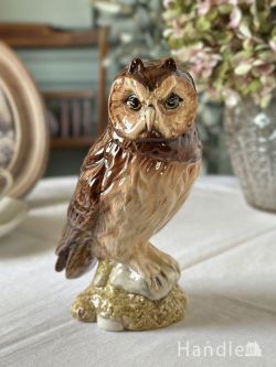 アンティーク雑貨 アンティークオブジェ イギリスから届いたROYAL DOULTONのフクロウ、 SHORT EARED OWL WHYTE & MACKAYのオブジェ