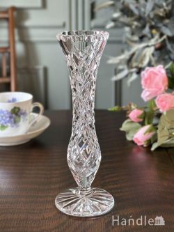 凛としたシルエットが美しい、アンティークガラスの花びん(pg-8328)