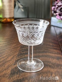 アンティーク雑貨 アンティーク食器 英国アンティークのPall Mallガラス、Lady Hamiltonのクリスタルグラス