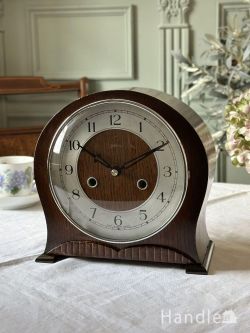 アンティーク雑貨  イギリスから届いたアンティークの置時計、SMITH社のカッコいい木製クロック
